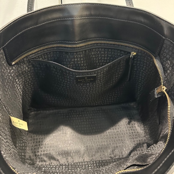 Kate Spade New York Black Leather Tote - Picture 10 of 14